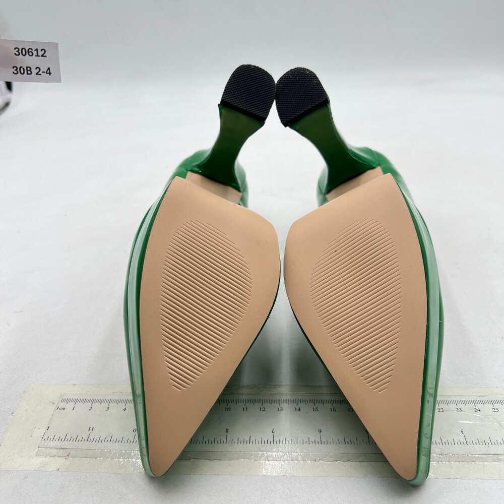 Ydn Green Platform Pointed Toe Slip On Pumps Spec… - image 6